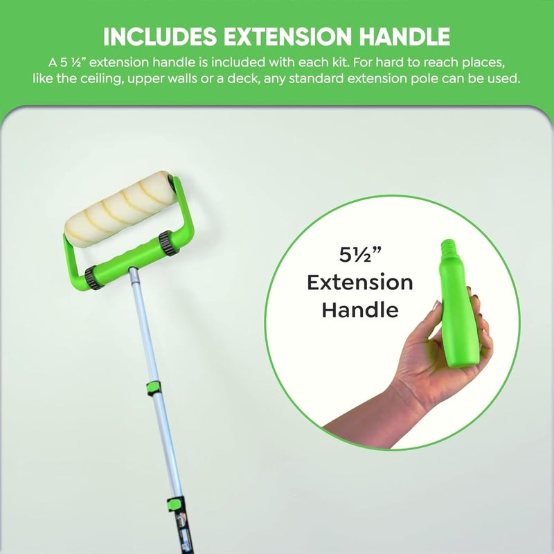 BetterGrip Store Ergonomic Versatile Lightweight Durable Paint Roller - 9 inch Paint Roller Frame Kit with Extension Handle - Comfortable Grip Minimizes Soreness & Fatigue, Finish Paint Projects Quicker - Image 5